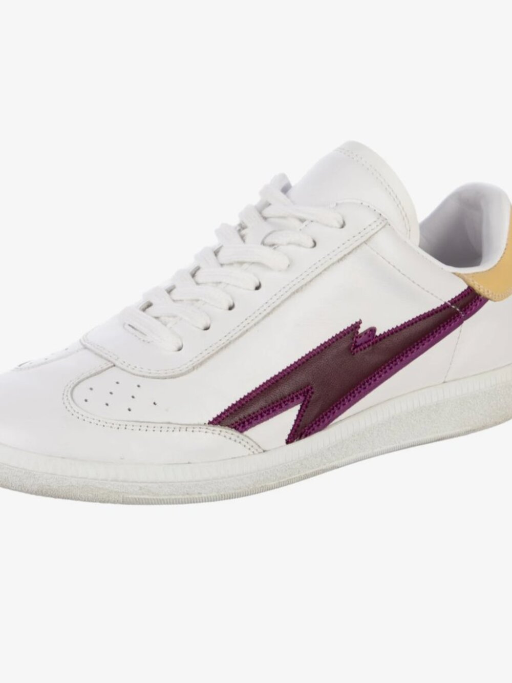 Isabel Marant Leather Lightning Bolt Pattern Sneakers - Picture 2 of 9